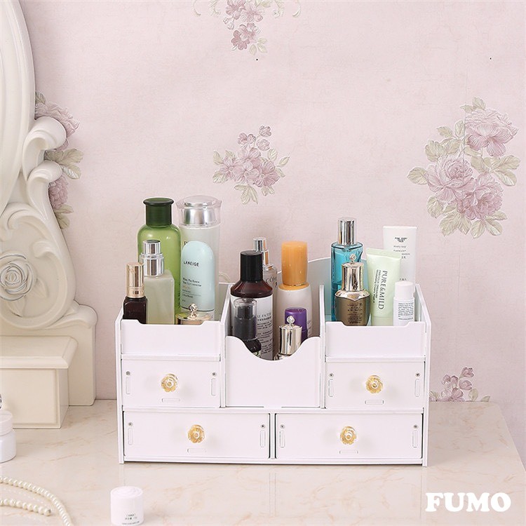 Tủ đựng mỹ phẩm mini kệ đựng đồ trang điểm đa năng 3 tầng cao cấp FUMO SP010
