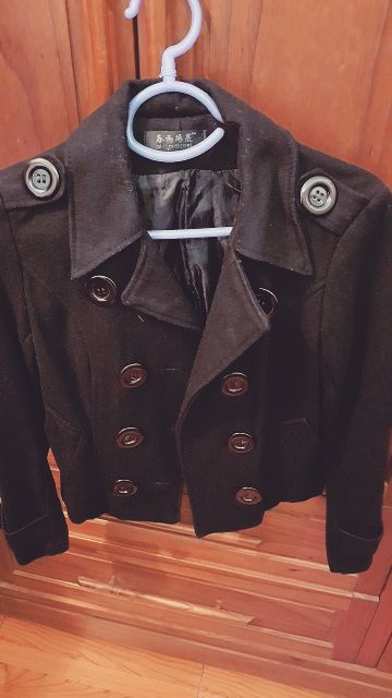 [Thanh lý] Áo dạ nữ dáng ngắn màu đen