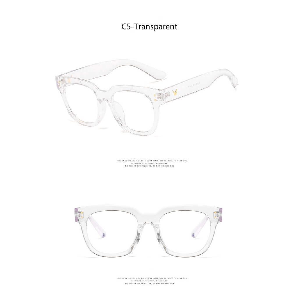 Kính gọng vuông chống ánh sáng xanh phong cách retro cho nam nữ