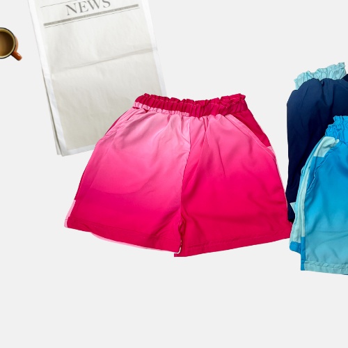 Quần short bé gái PN Kids - quần sooc đùi ci dãn loang màu siêu xinh mặc hè cho bé từ 18kg đến 35kg