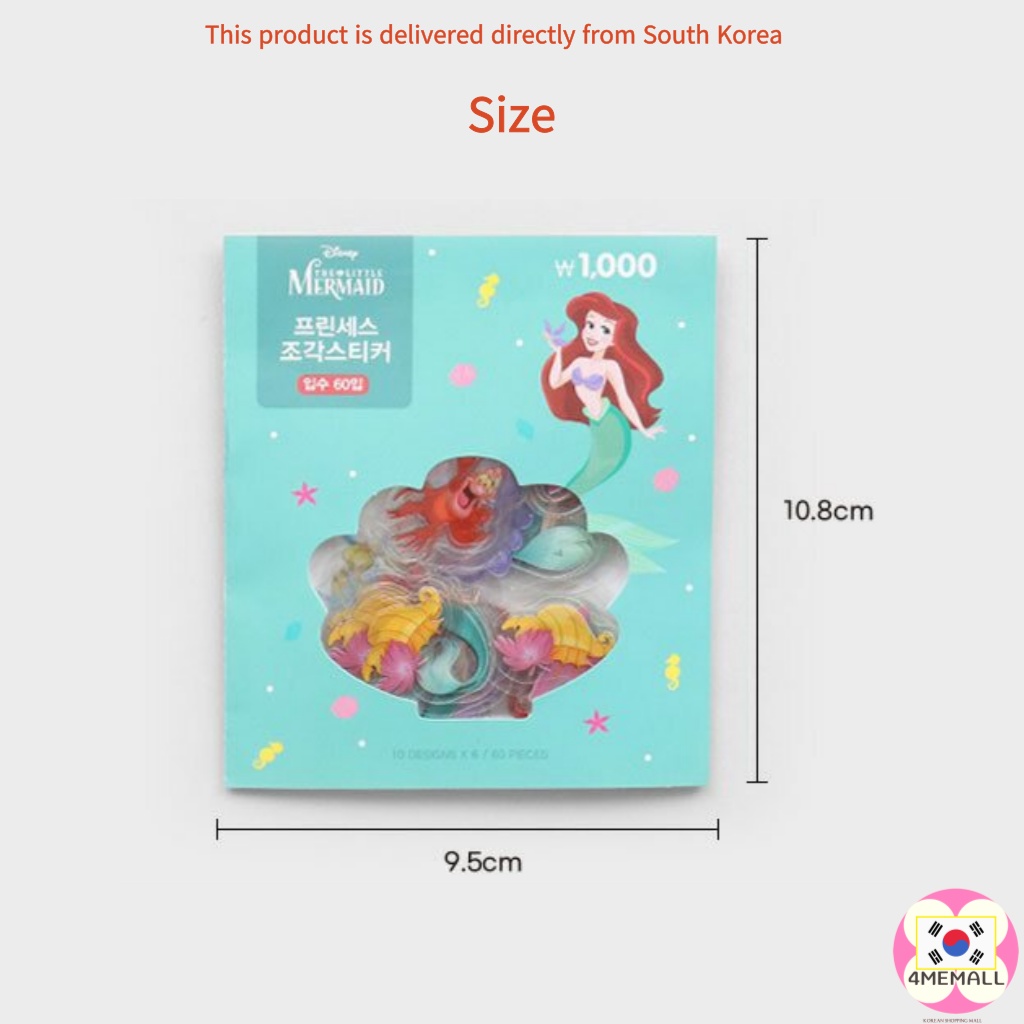 DAISO Bộ 60P Miếng Dán Trong Suốt Hình Công Chúa Disney Dùng Trang Trí Nhật Ký