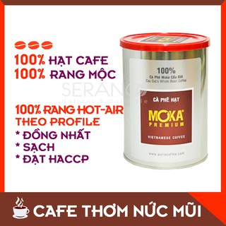 Cafe hạt moka cầu đất premium thượng hạng đắng dịu 250g, 100% cà phê rang xay mộc, pha phin/ pha máy, hạt/ bột từ purio