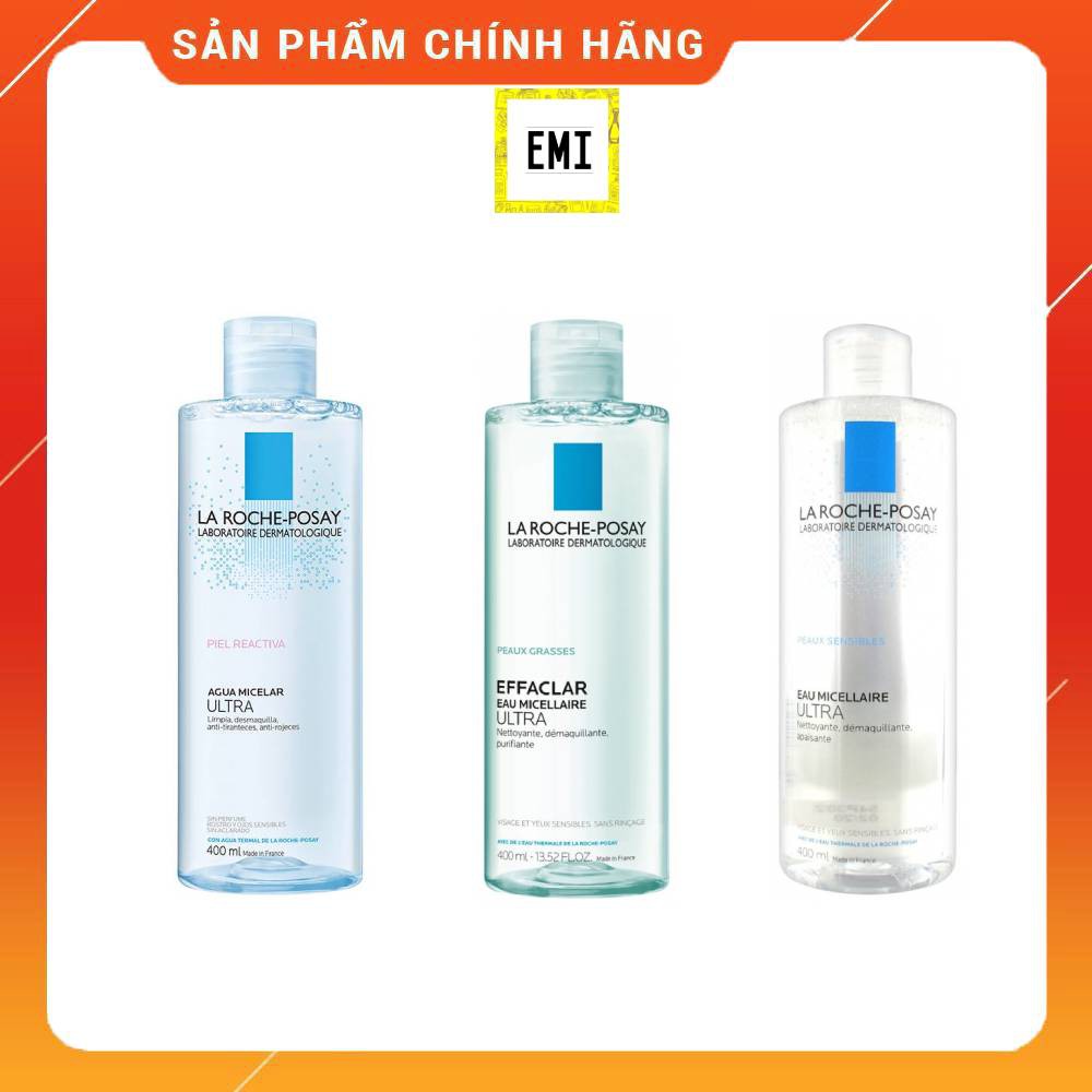 Nước tẩy trang La Roche Posay Dành cho da dầu và da nhạy cảm 400 ml [CÓ BILL PHÁP]