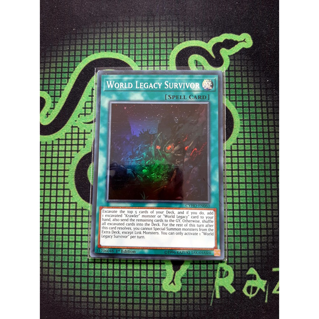 THẺ BÀI YUGIOH NEAR MINT -World Legacy Survivor - CYHO-EN060 - Super Rare 1st Edition