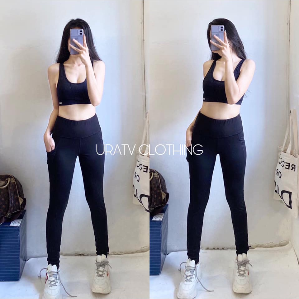 [FREESHIP - ẢNH CHÍNH CHỦ] Quần legging túi 2 bên Mono