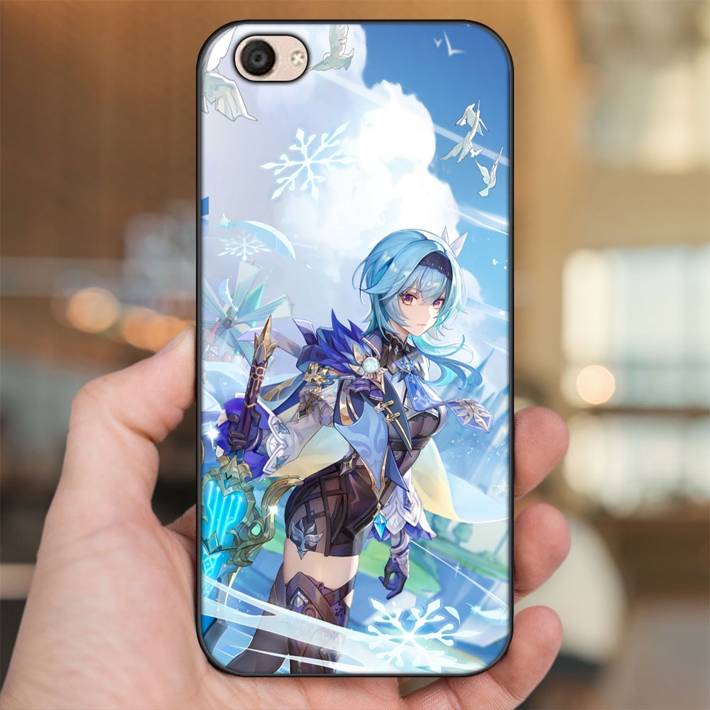 Ốp lưng Vivo V5, V5 Plus viền đen in hình Eula Genshin Impact