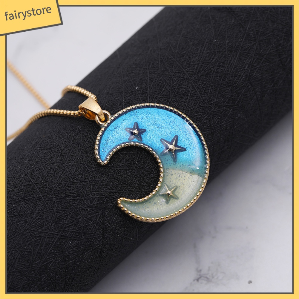 Vòng Cổ Mặt Hình Trăng Sao Xinh Xắn Cho Nữ