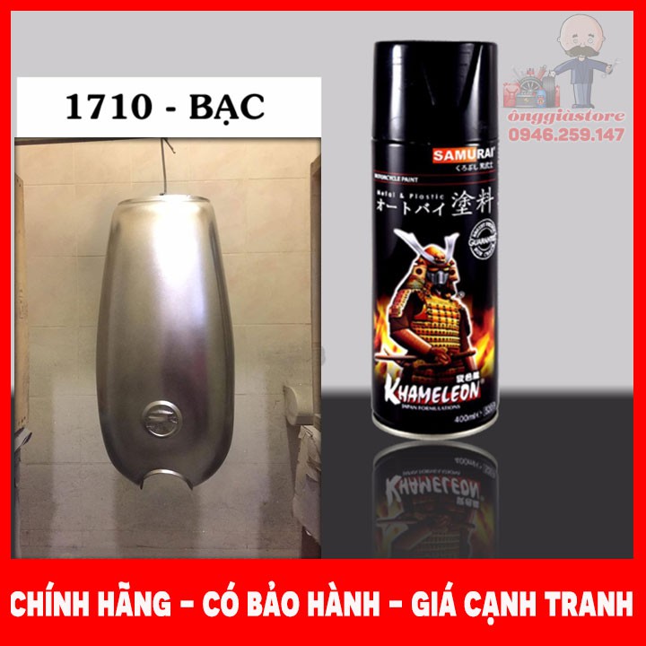 SƠN SAMURAI MÀU BẠC LẤP LÁNH 1701 - SƠN XE MÁY CAO CẤP PT313