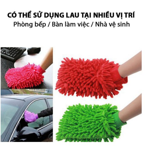 Găng Tay San Hô Microfiber Rửa Xe Siêu Mịn Tiện Dụng (màu sắc ngẫu nhiên)
