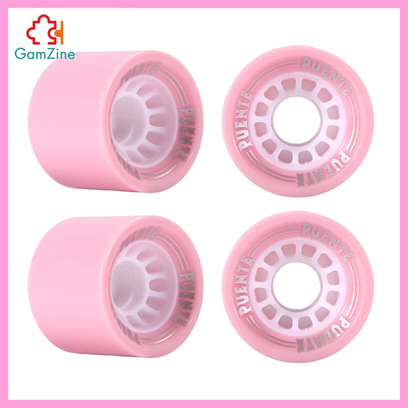 Bộ 4 bánh xe cho ván trượt kích thước 70x51mm bằng Pu kèm vòng đệm chuyên dụng