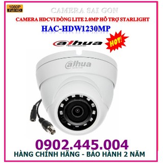 Camera 2.0mp hỗ trợ starlight dahua hac-hdw1230mp