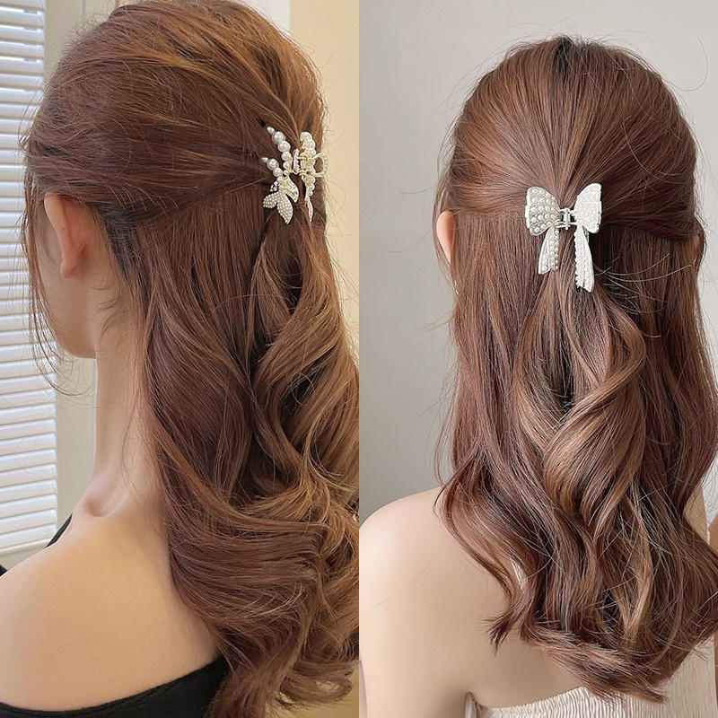 Kẹp Tóc Kim Loại Đính Đá Thời Trang Nữ