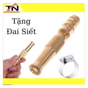 Đầu Vòi Sịt, Đầu Rửa XeTăng Áp Đa Năng Loại To. Tưới Cây Bằng Đồng Nguyên Chất, Phù Hợp Ống Nước Phi 21 ( Tặng Đầu Siết)