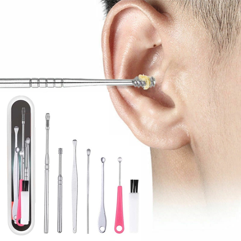 Set 7 Dụng Cụ Lấy Ráy Tai Bằng Thép Không Gỉ 0610