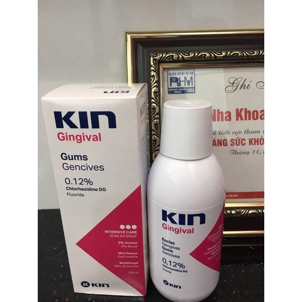 (Chuyên sỉ) Nước Súc Miệng Diệt Khuẩn KIN GINGIVAL 250ml (1  thùng 12 chai)