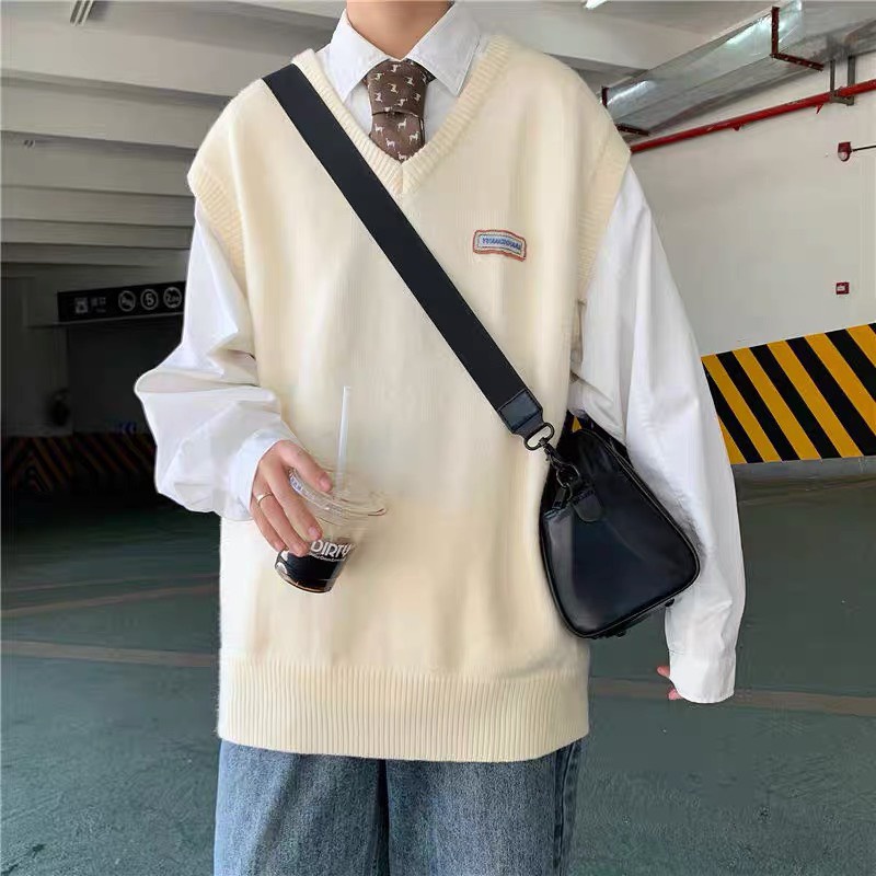 Gile len trơn basic nam nữ, áo gile phong cách hàn quốc