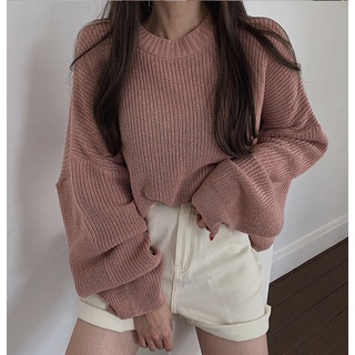 (Order) Áo len cổ tròn trơn