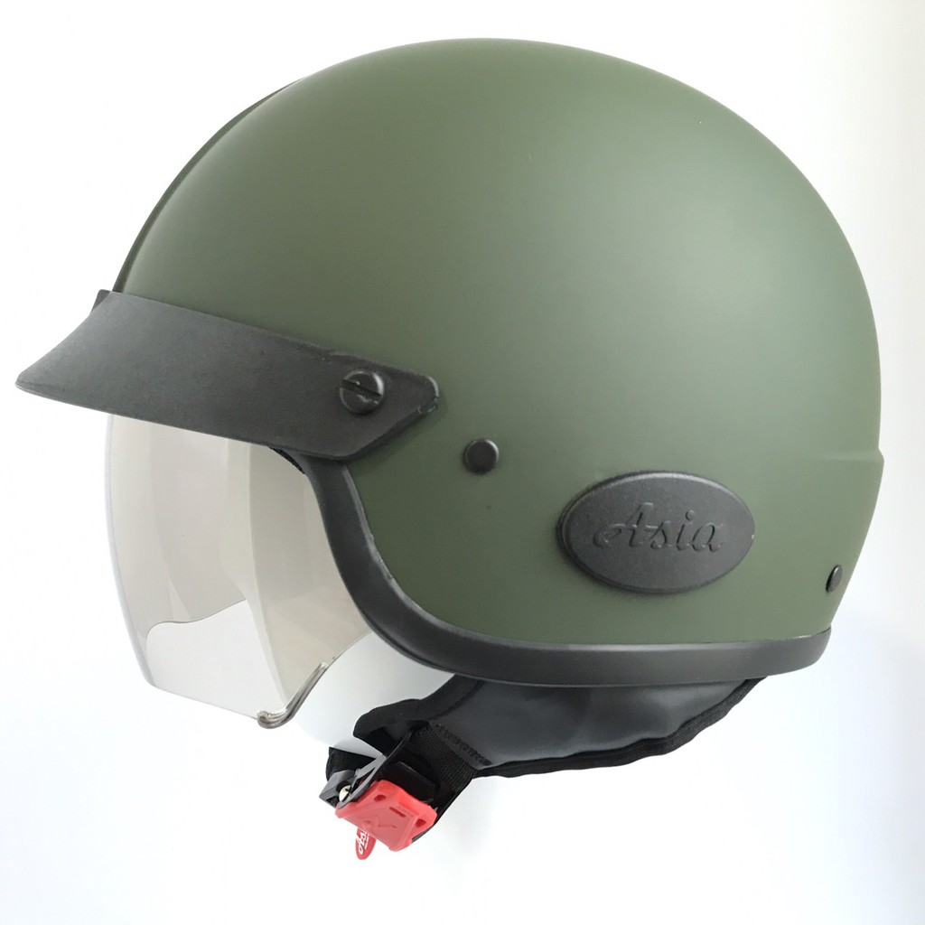 Nón bảo hiểm dành cho người đầu to Asia MT139 xanh lính nhám
