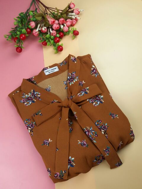 Váy hoa nhí dáng dài vintage