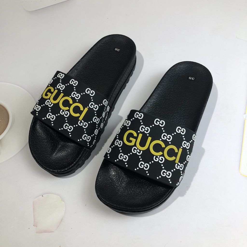 HOT- ⚡HÀNG SIÊU CẤP⚡  Dép quai ngang, dép lê thời trang GUCI đế cao su đúc họa tiết Sịn Xò phong cách STYLE 2021