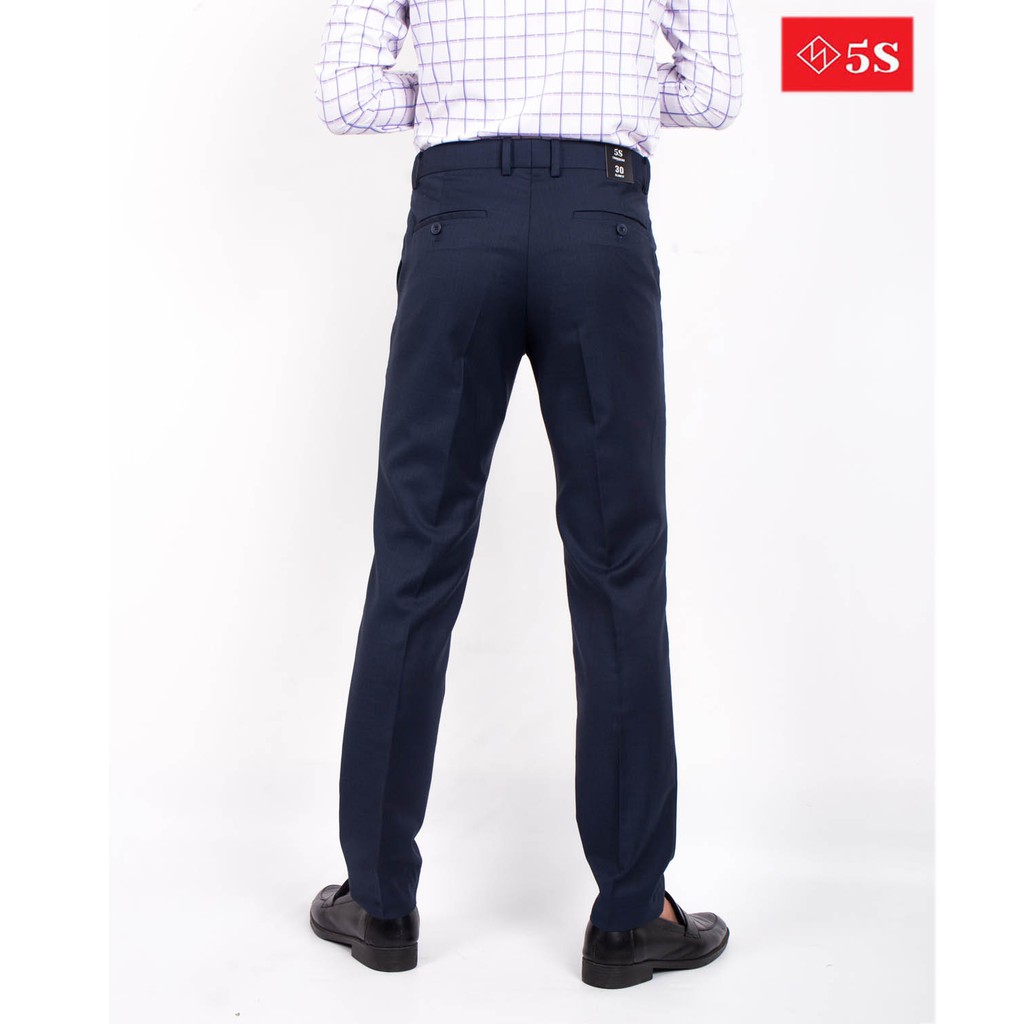 Quần Tây Nam 5S Họa Tiết Màu Tím Than , Dáng Ôm Vừa, Chất Liệu Ít Nhăn, Thoáng Mát, Thấm Hút Tốt (QAU0407S1DEN) | BigBuy360 - bigbuy360.vn