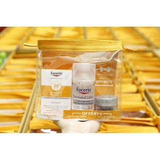 Set Kem Chống Nắng Eucerin Sun Fluid Sensitive SPF 50+
