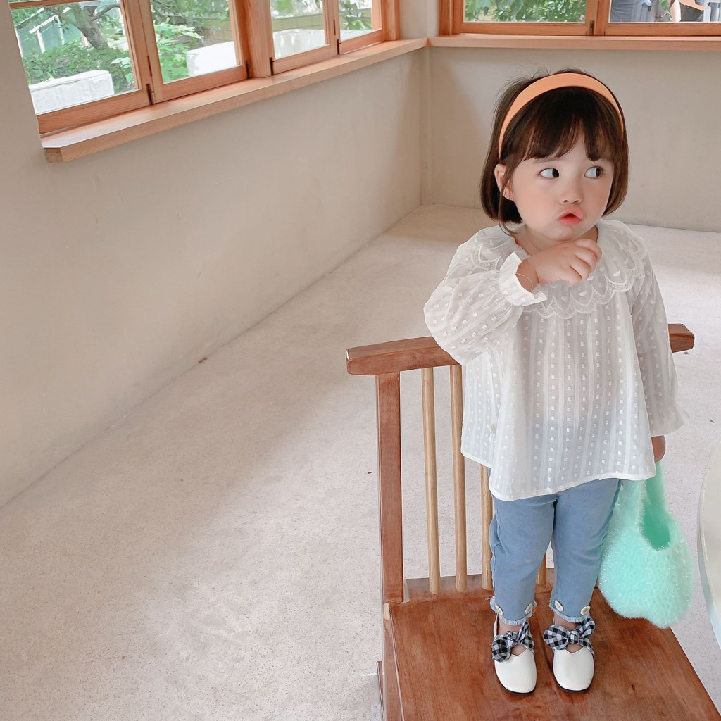 Áo thun dài tay thiết kế thời trang cho bé gái