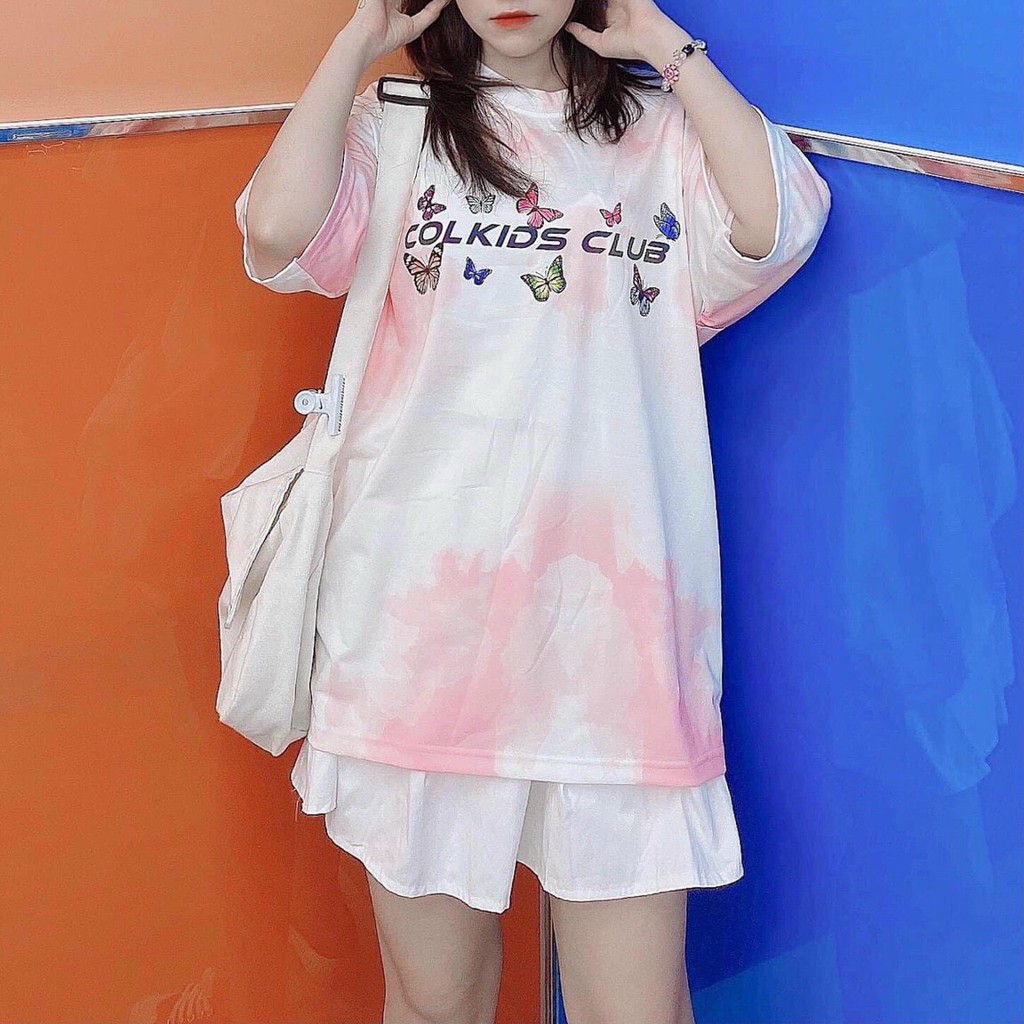 Áo thun loang màu nam nữ form rộng unisex 40kg đến 70kg | BigBuy360 - bigbuy360.vn