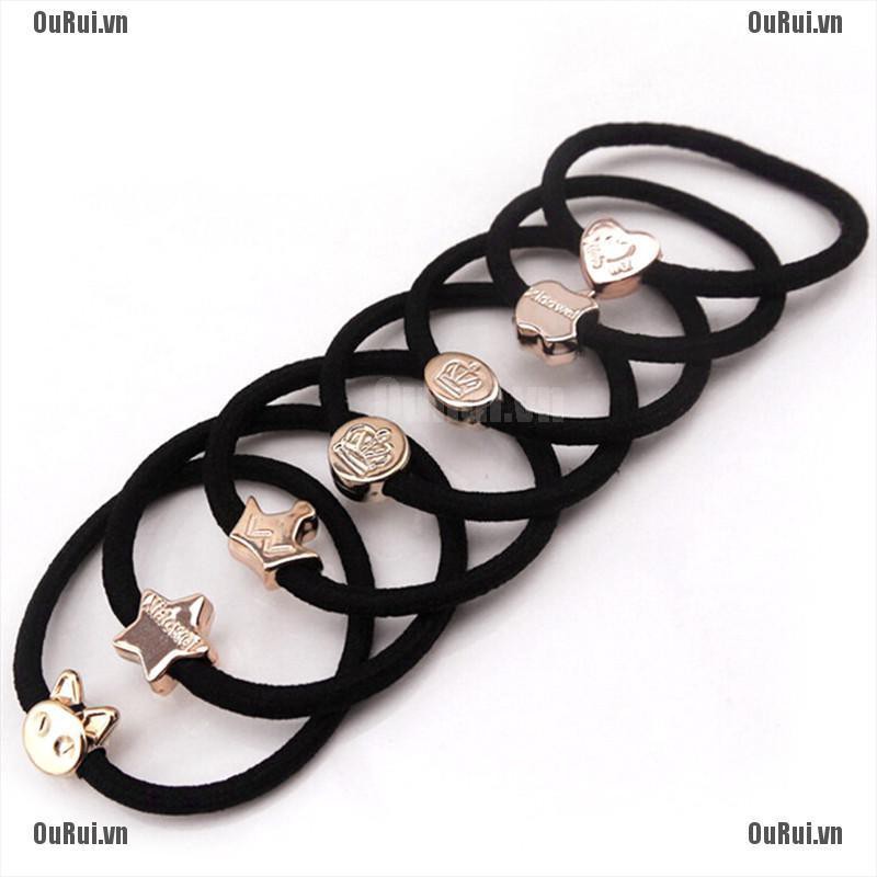 Set 10 Dây Cột Tóc Co Giãn Nhiều Kiểu Dáng Xinh Xắn Cho Nữ