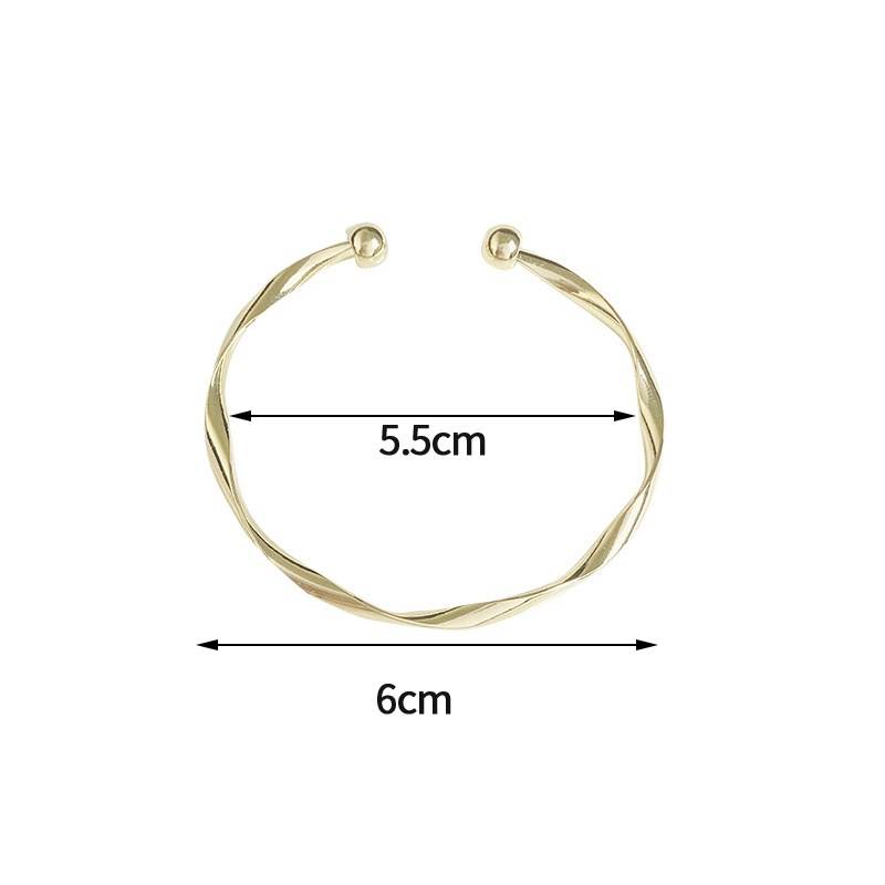 ✨✨Vòng Đeo Tay Dạng Hở Kiểu Gợn Sóng Đơn Giản Cho Nữ