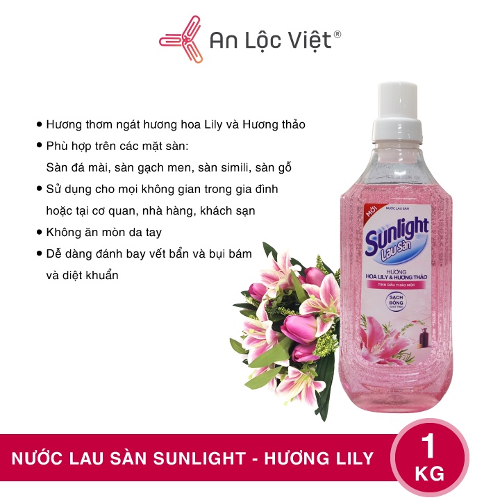 Nước lau sàn Sunlight 900g nhiều loại