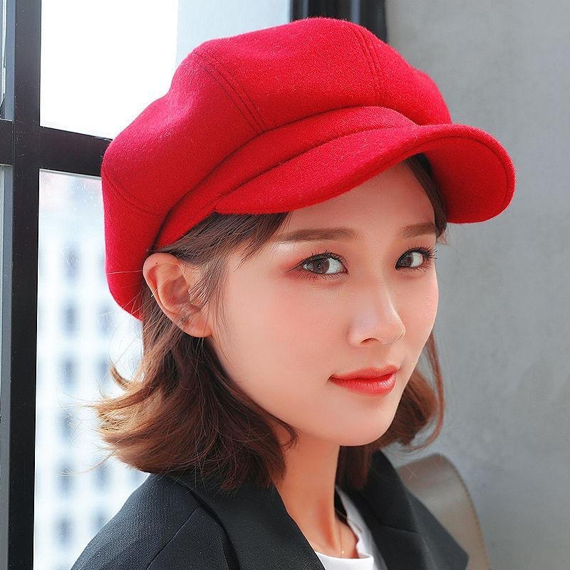 Mũ Beret Vải Bát Giác Màu Đen Thời Trang Thu/ Đông Phong Cách Anh Cho Trẻ Em