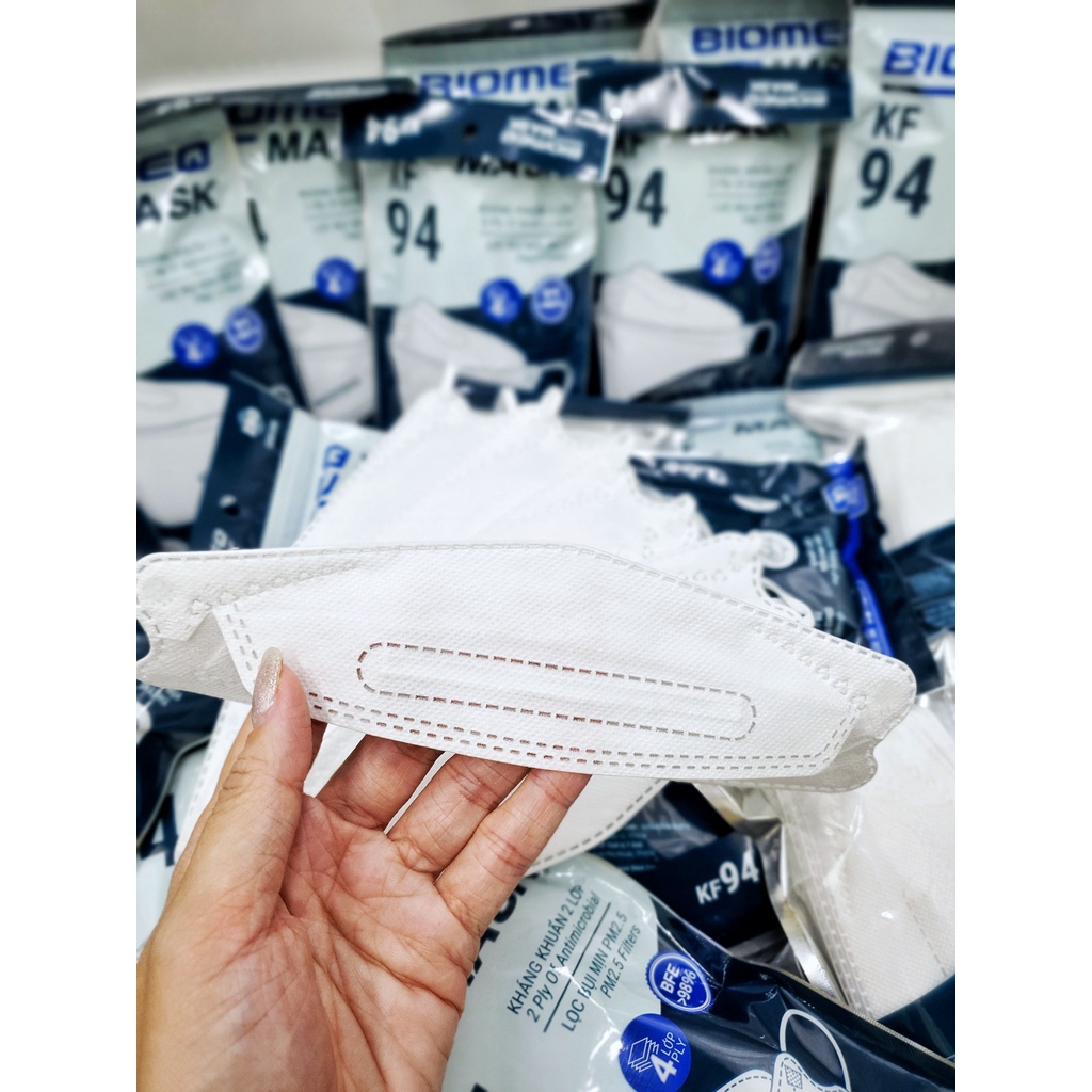 COMBO 50 - 100 cái Khẩu trang 4 lớp KF94 BIOMEQ  - Bịch 10 cái