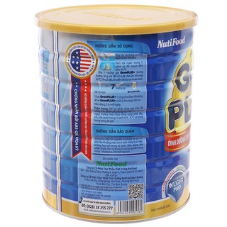 Sữa bột GrowPlus NutiFood Xanh,Đỏ 1500g