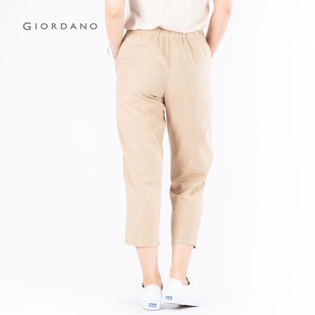 Quần tây lửng Linen Nữ Giordano 05420228