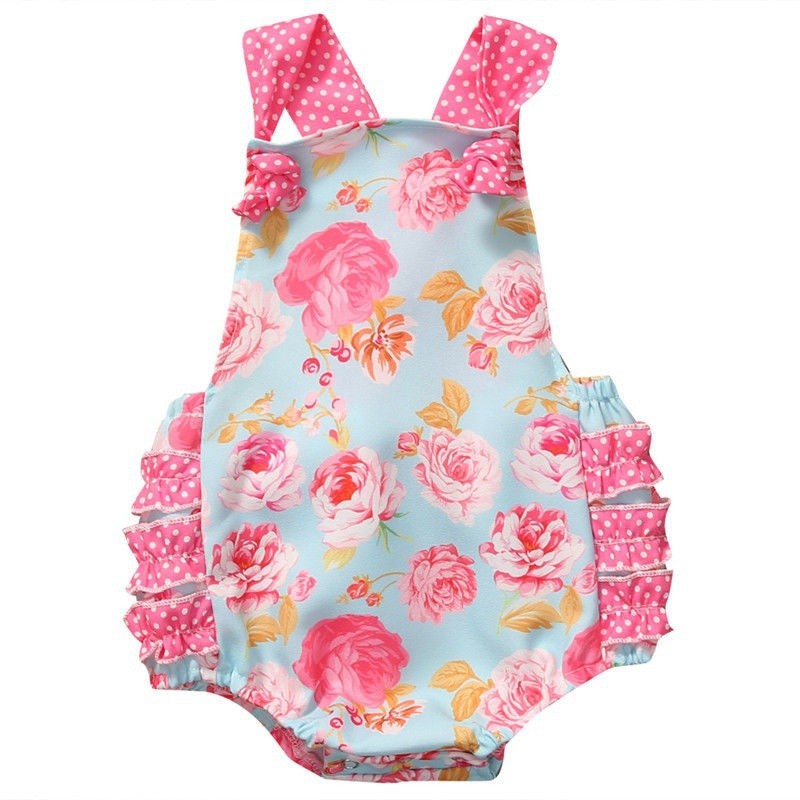 ღ♛ღNewborn Baby Girl Floral Ruffles Romper Bodysuit Jumpsuit Outfit Sunsuit Clothes