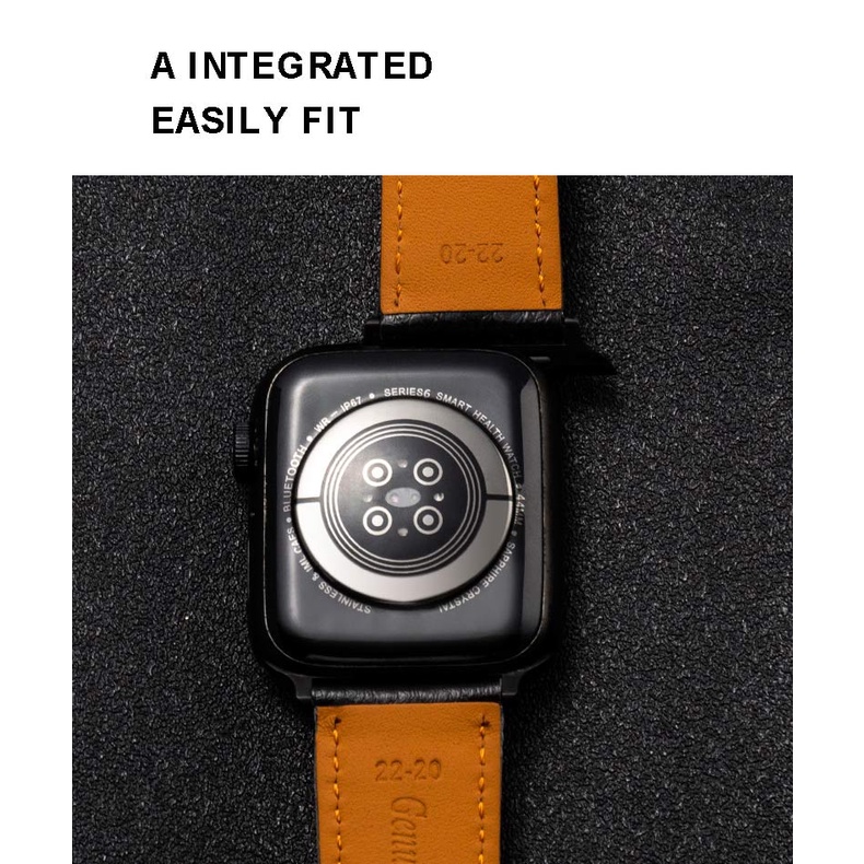 Dây Đeo Bằng Da Bò Thật Cho Đồng Hồ Thông Minh Apple Watch 7 6 SE 5 4 3 2 42MM 38MM 44MM 40MM 7 41mm 45mm