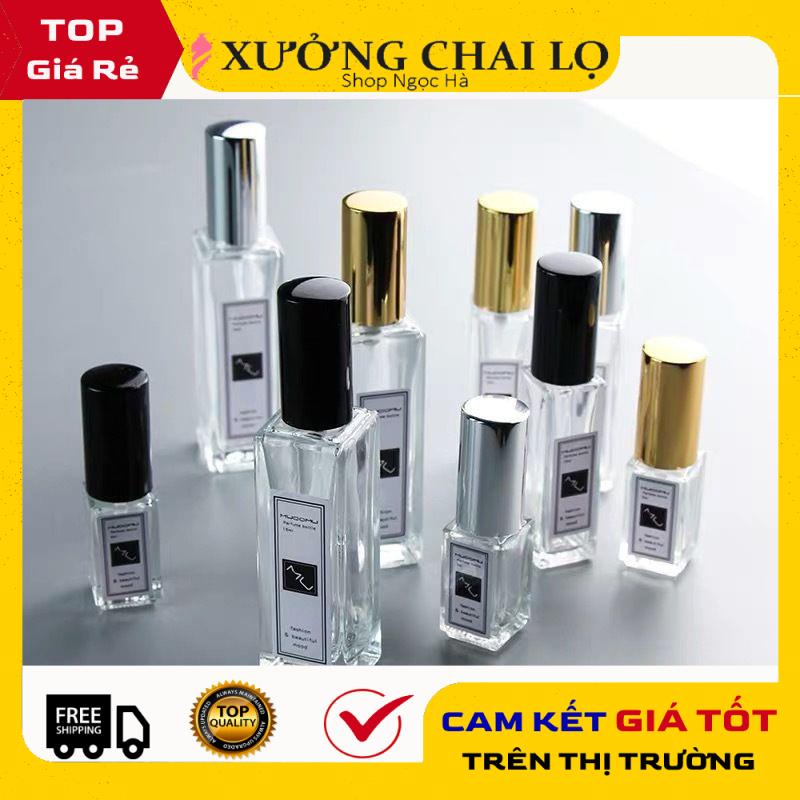 Lọ Chiết Nước Hoa ❤ GIÁ RẺ NHẤT ❤ Lọ đựng dầu thơm vuông 20ml,10ml,5ml, phụ kiện du lịch