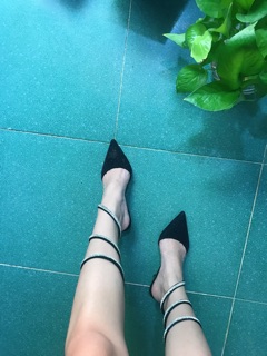 GIÀY CAO GÓT PHỐI QUAI CUỐN 8266-20