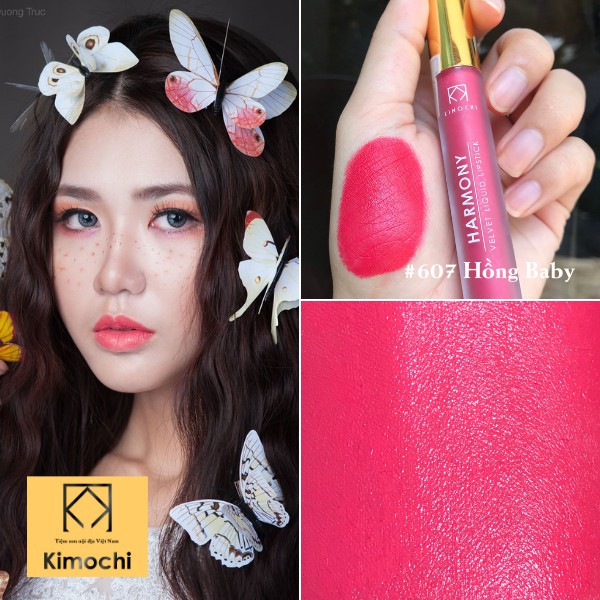 Son kem Kimochi màu Hồng baby 607