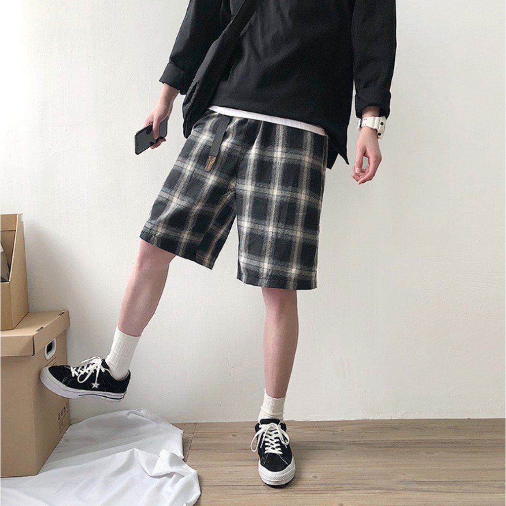 Quần Short, Quần Đùi Nam Nữ Kẻ Caro Đen Trắng Unisex  Hè 2021-QD09 | BigBuy360 - bigbuy360.vn