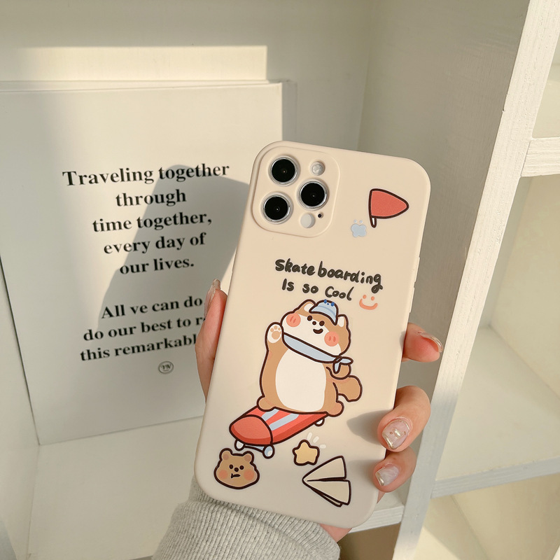 ốp iphone 11 Ốp điện thoại silicon in hình cún con cho Iphone 11 Pro Max X Xr Xs Max 7 8 Plus Se 2020 12 Pro Max 12 Mini