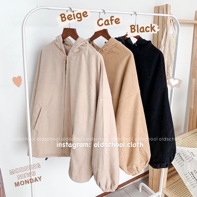 ÁO KHOÁC NHUNG LÌ TAY BỒNG (ảnh thật/sẵn/cóvideo)