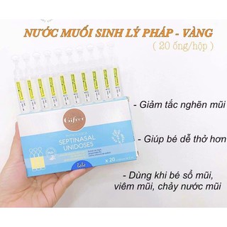 Nước muối sinh lý Gifrer hồng Pháp, tép vàng, tép xanh 5ml