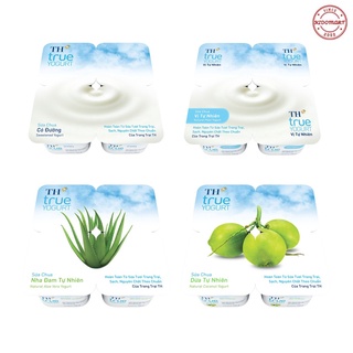 Lốc 4 hộp sữa chua th true yogurt 100g
