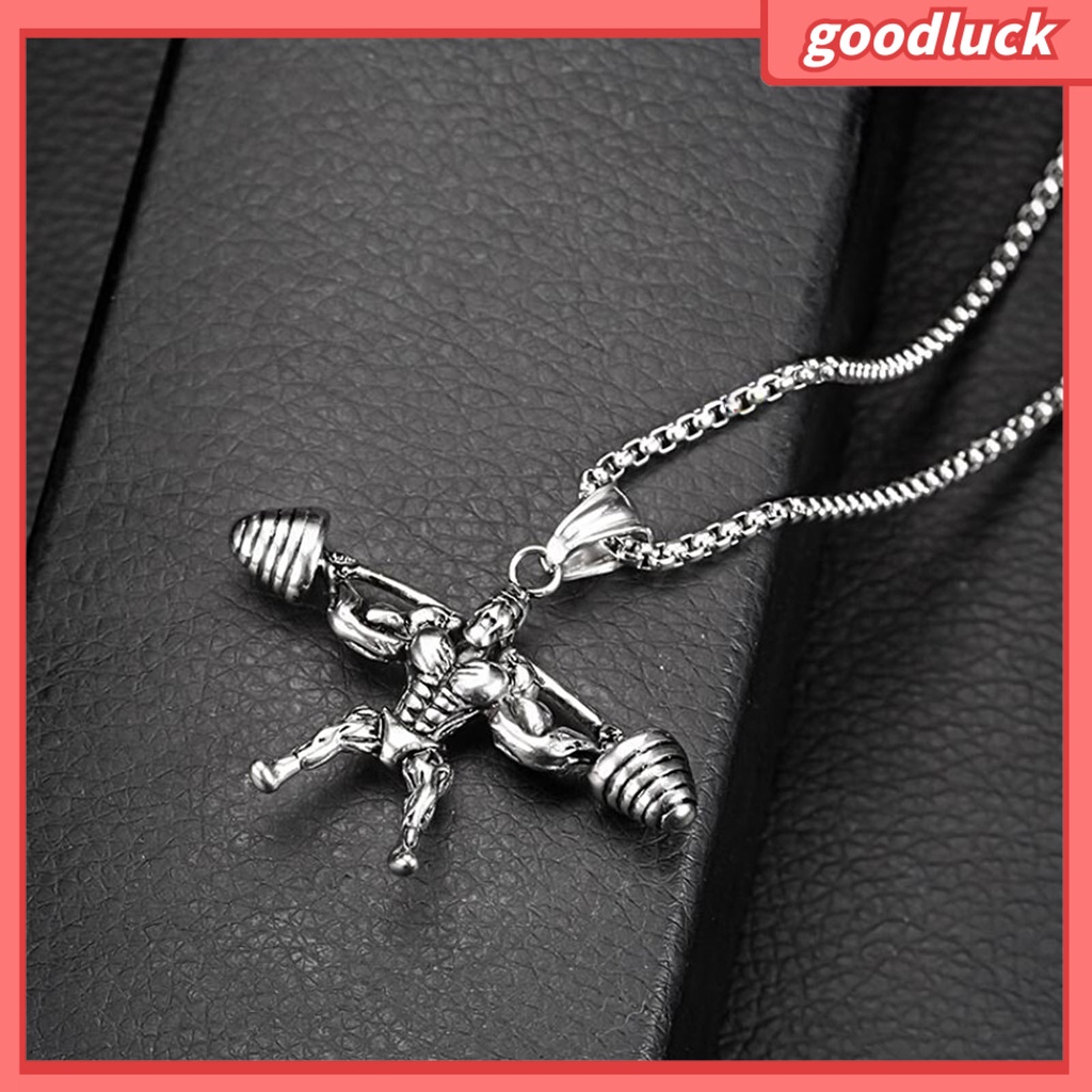 vòng cổ Mặt Hình Quả Tạ Tập Gym Độc Đáo Cá Tính