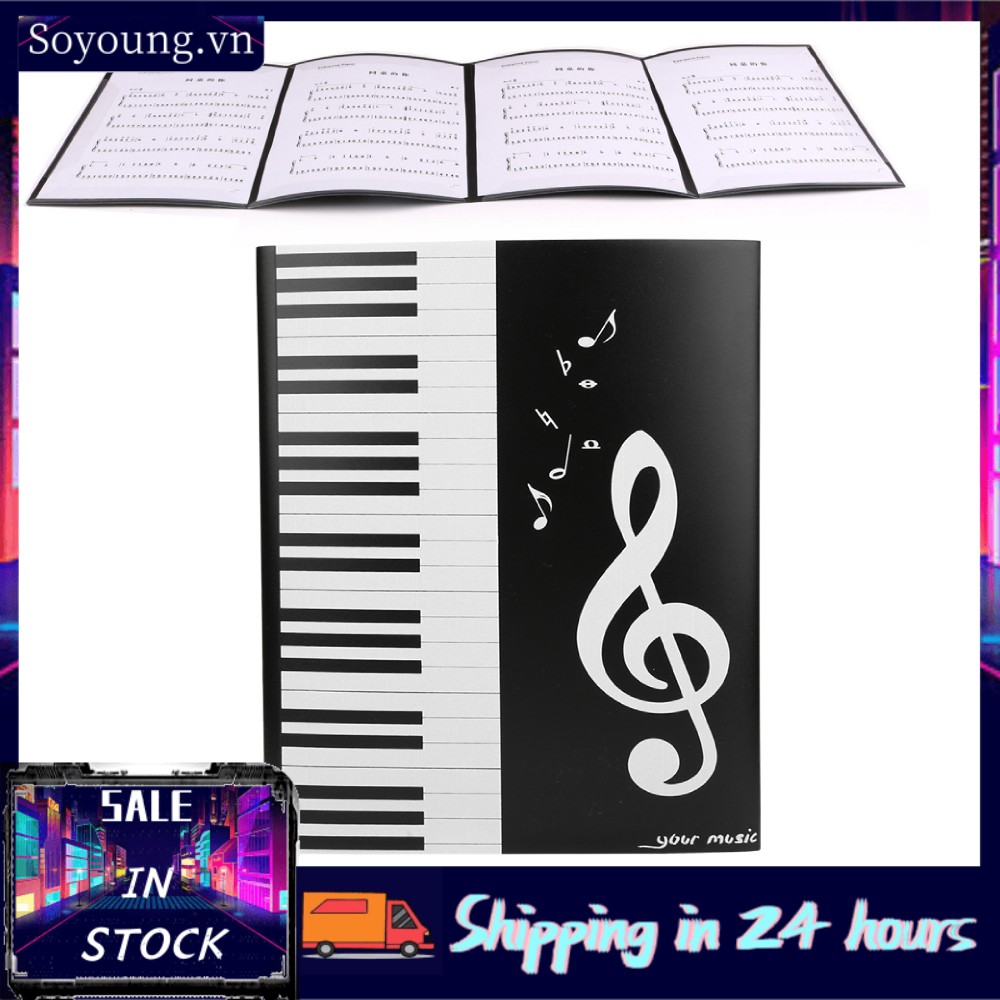 Bìa giữ bản nhạc cỡ A4 gồm 4 trang tiện dụng khi chơi đàn piano