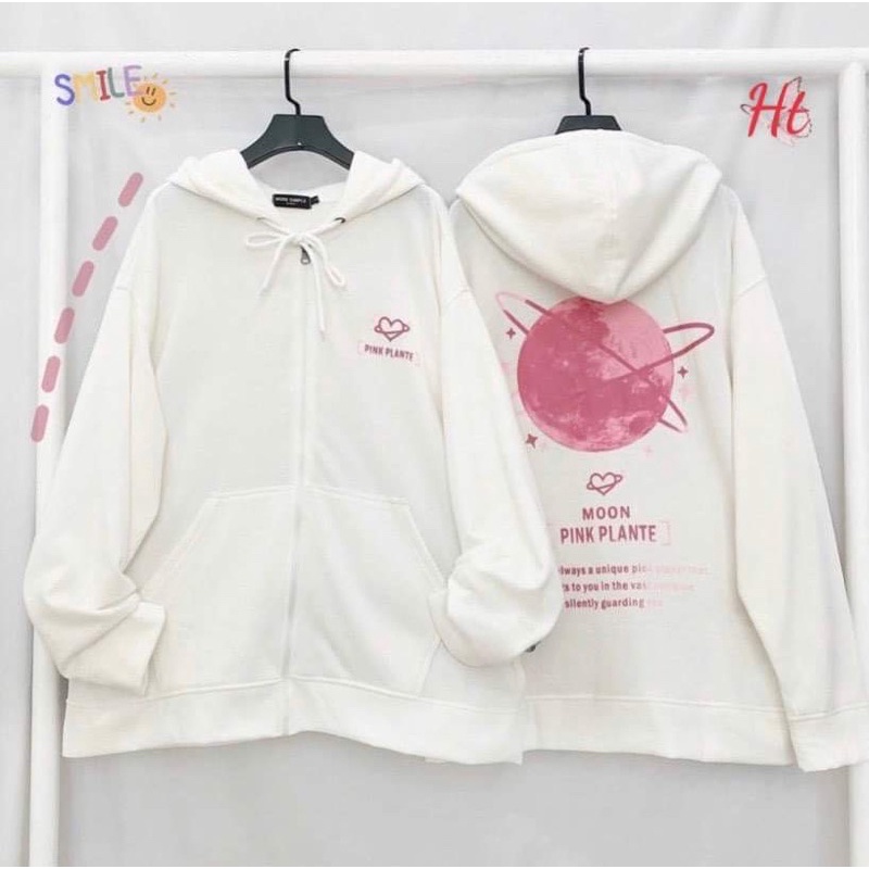 Áo khoác nỉ trái đất hồng H26