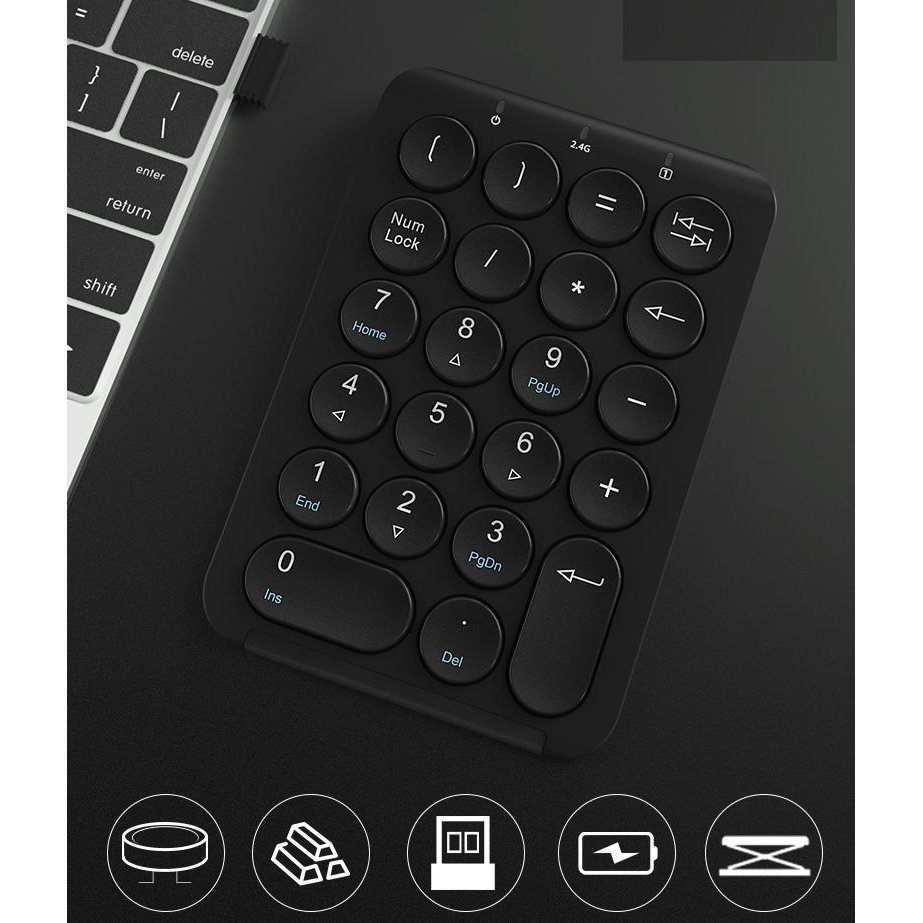 Bàn phím số ko dây cho Laptop/laptop táo