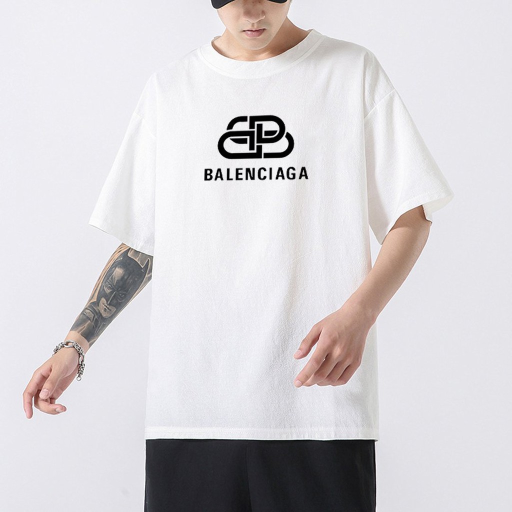 Áo Thun Tay Lỡ In Balenciaga Logo Vector ATIN41